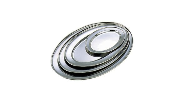 Stainless Steel Oval Flat 10" - Genware