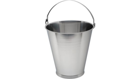 Stainless Steel Swedish Skirted Bucket 12L Graduated - Genware