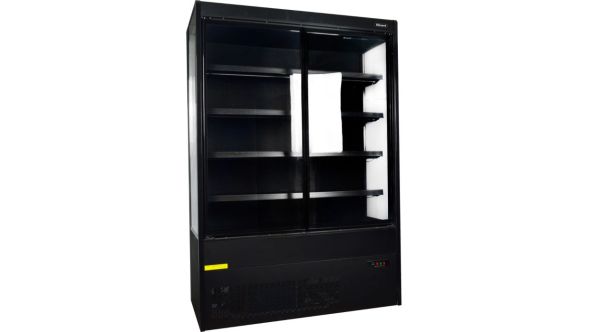 Blizzard BTD150BK-GD Black Tiered Display Multideck With Sliding Glass Doors 