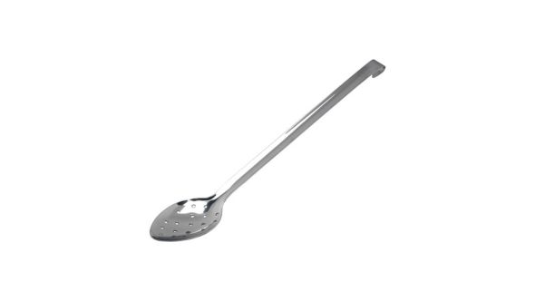 Stainless Steel Perforated Spoon 350Ml With Hook Handle - Genware