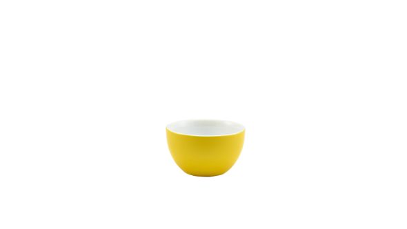 Genware 382118Y Porcelain Yellow Sugar Bowl 17.5cl/6oz