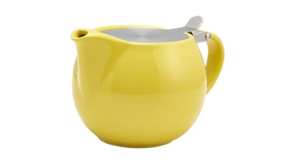 GenWare Porcelain Yellow Teapot with St/St Lid & Infuser 50cl/17.6oz