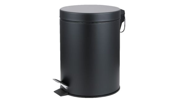 Sunnex 50132K Pedal Bin Matte Black - Round 12L