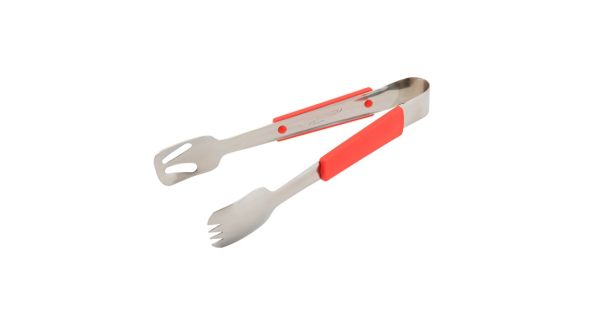 Genware Plastic Handle Buffet Tongs Red