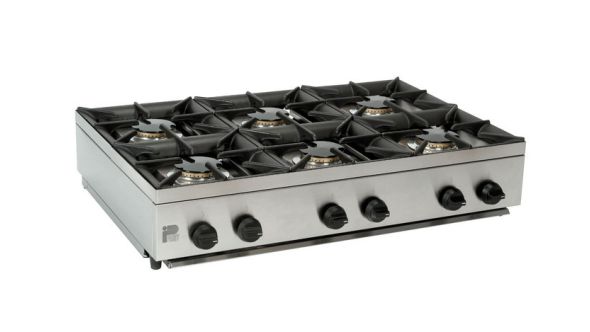 Parry AG6H - 6 Burner Gas Boiling Top Hob Unit - NAT