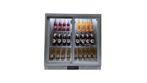 Belmont BC9027G - Sliding Door Silver Bottle Cooler 