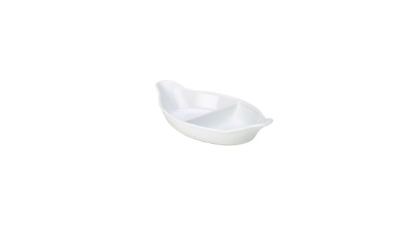 Royal Genware Divided Vegetable  Dish 28cm White