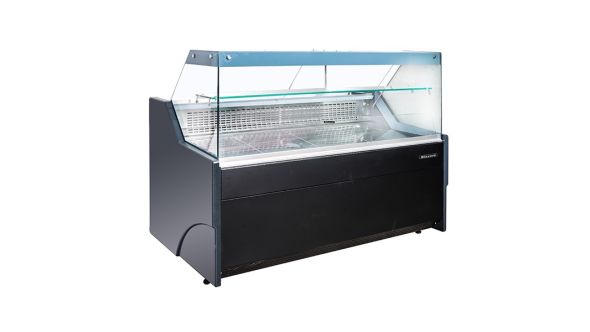 Blizzard BFG150BK - Flat Glass Serve Over Refrigerated Counter 1590W - Black