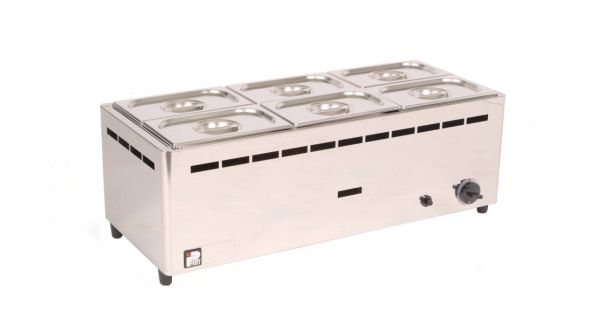 Wet Bain Marie - Parry BMF6C/G - LPG Gas 1 1/2 GN