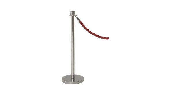 Genware Stainless Steel Barrier Post - Sold in 2's