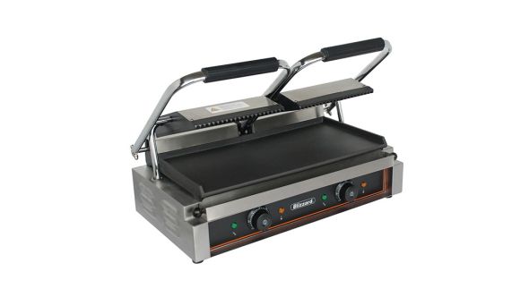 Blizzard BRSCG2 Double Contact Grill Ribbed Top Smooth Bottom 3600W