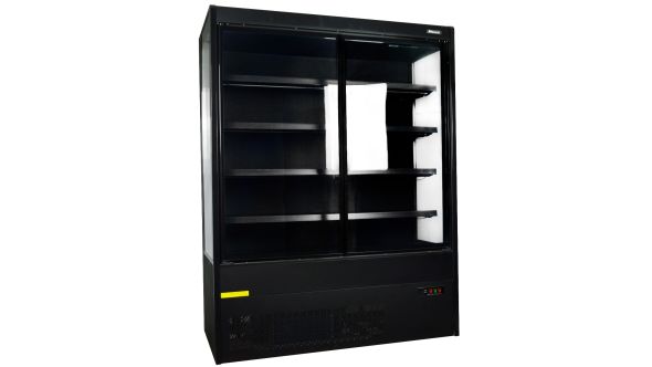 Blizzard BTDBK-GD Tiered Display Fridge With Sliding Doors - Black