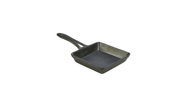 Mini Cast Iron Square Frying Pan 13X3cm - Genware