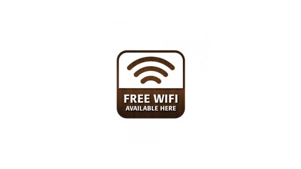 Free Wifi Cafe/Restaurant sign - Mileta CA001