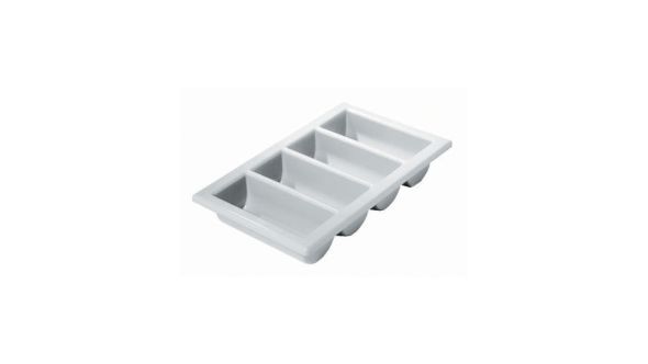 Cutlery Tray/Box  FULL SIZE 13" X 21" Grey - Genware