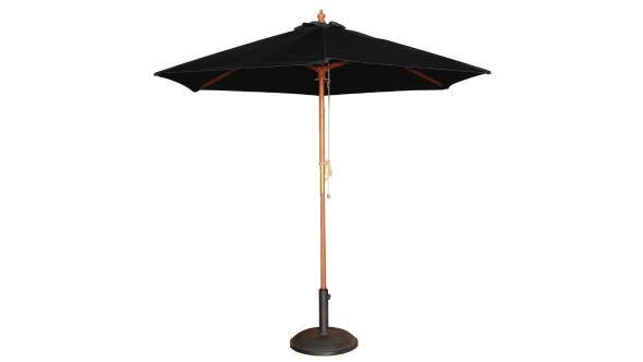 Bolero Round Parasol 2.5m Diameter Black