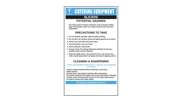 Food Slicers Catering Safety Sign - Mileta CE010 