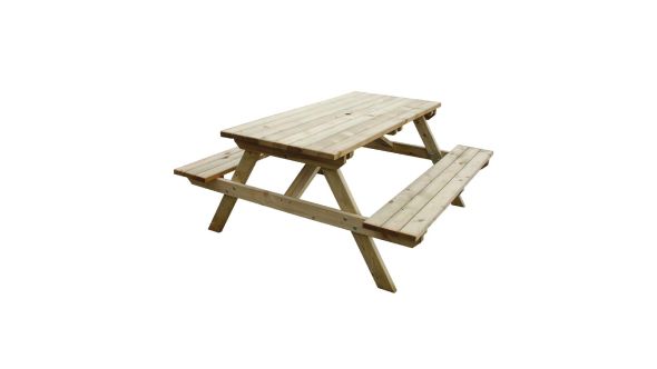 Wooden Picnic Bench 5ft - 6 Seater