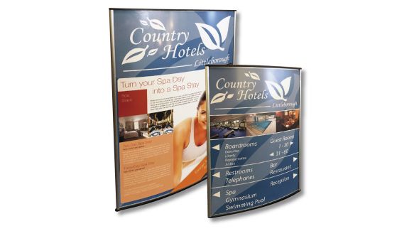 A3 (420x297mm) Curved Contemporary Sign System