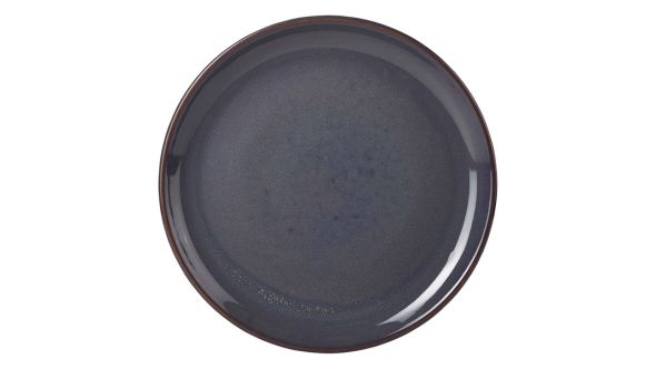 Terra Stoneware Rustic Blue Coupe Plate 24cm - pk 6