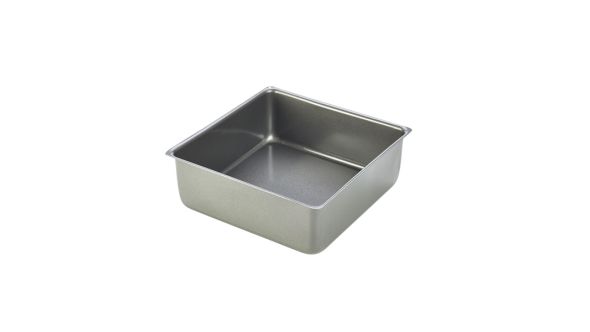 Carbon Steel Non-Stick Square Cake Pan 20X7cm - Genware