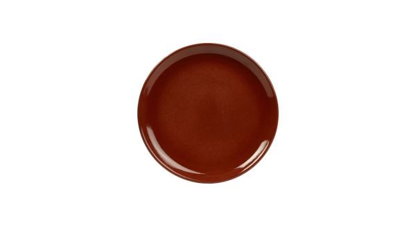 Terra Stoneware Rustic Red Coupe Plate 24cm - pk 6