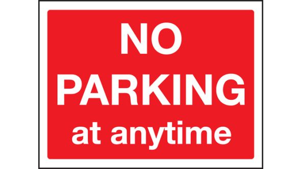 No Parking At Any Time Sign 300x400mm Wall Mounted