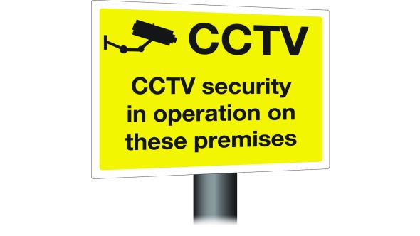 CCtv in operation on premises . 300x400mm W/M