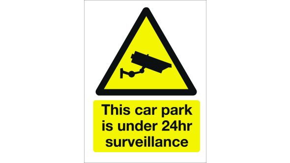 This Car Park in Under 24hr Surveillance. 400x300mm. Exterior