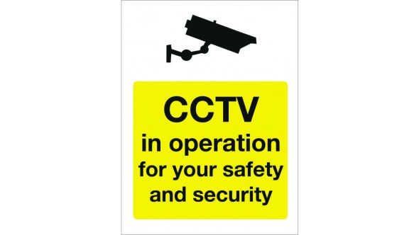 Safety Sign - CCTV in Operation for you safety and security 400x600mm