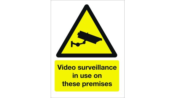 Video Surveillance in use on these premises. 400x600mm. Exterior