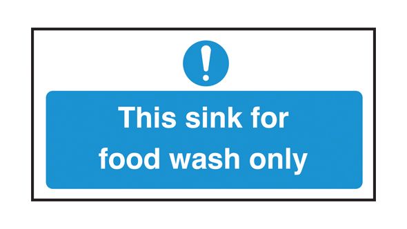 Sink for food wash only. 100x200mm. S/A