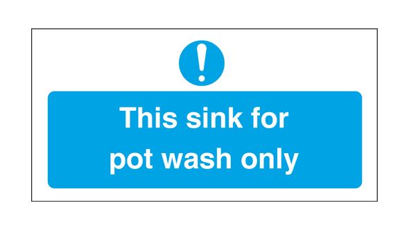 Sink for pot wash only. 100x200mm. S/A