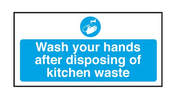 Wash hands after disposing waste. 100x200mm S/A