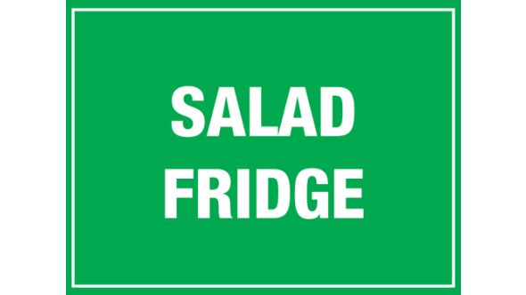 Salad Fridge. 150x200mm. Self Adhesive Vinyl