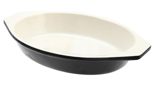 Black Cast Iron Oval Dish 20 x 15 x 4 cm - 1.5 Litre Sunnex CST20K