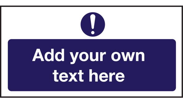 Mandatory  - Create Your Own Catering Sign - Add Your Own Text 100x200mm