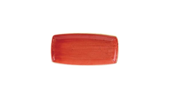 Churchill Stonecast Rectangular Plate Berry Red 295 x 150mm - DB070 - pk 12