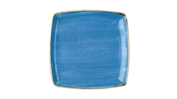 Churchill Stonecast Deep Square Plate Cornflower Blue 265mm - DF774 - pk 6