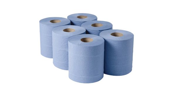 Jantex Centrefeed Blue Roll 2ply 120m 6 Pack