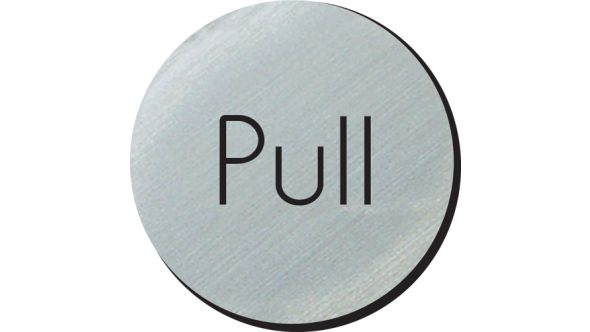 Pull 75mmdisc silver finish