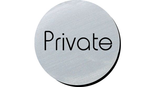 Private 75mm disc silver finish