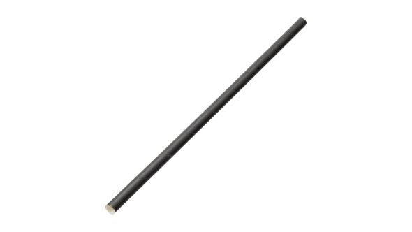 Utopia Biodegradable Paper Straws Black 200(L)mm DW191 - Pk 250