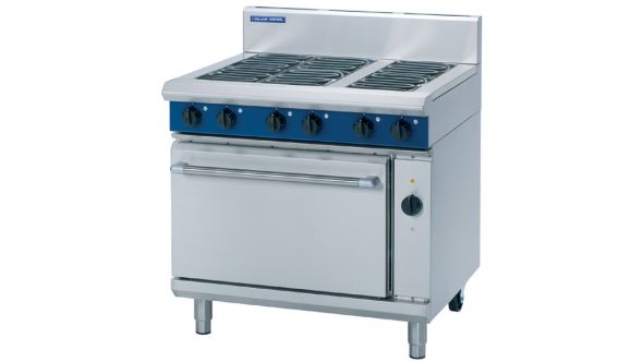 Blue Seal E56D - Electric 6 Burner Range with Convection Oven W900mm