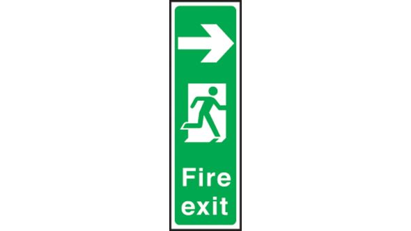 Portrait fire exit left. 450x150mm  F/P