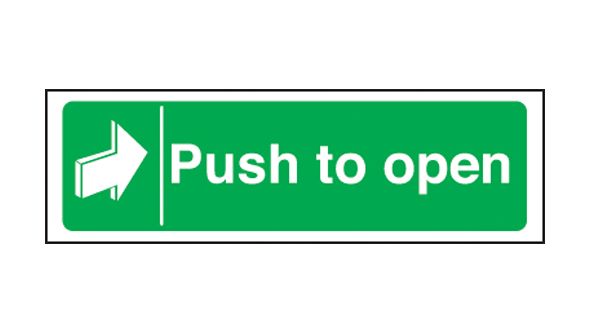 Push bar to open arrow right. 150x450mm  F/P