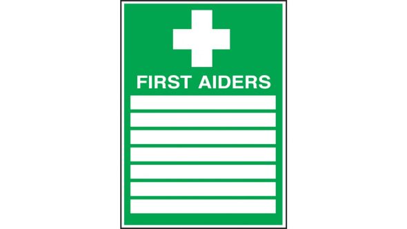 First Aiders Sign 300x200mm Polypropylene or Self-Adhesive 