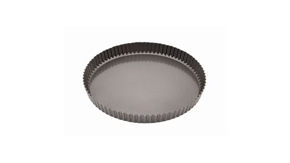 Carbon Steel Non-Stick Fluted Quiche Tin 29cm - Genware