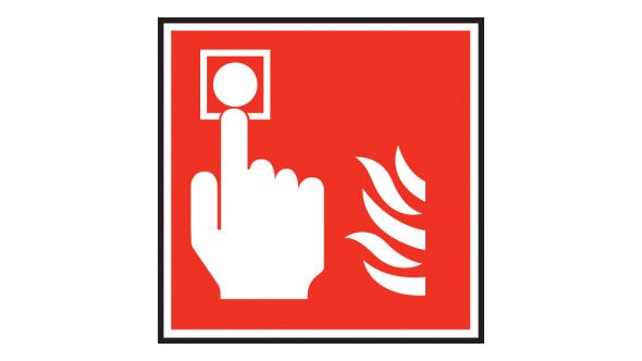 Fire alarm symbol. 100x100mm P/L