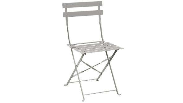 Bolero Pavement Style Steel Chairs Grey (Pack of 2)  GH551